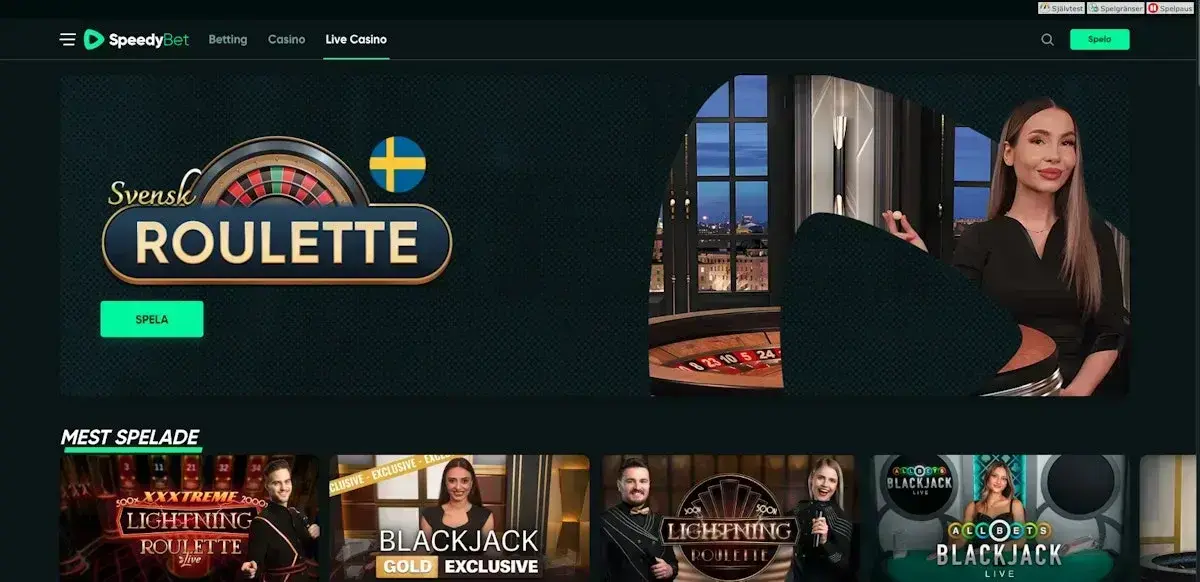 SpeedyBet Skärmbild 3